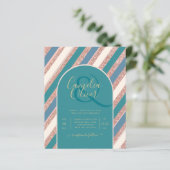 Kleurpalet Teal Champagne Roze Goud Bruiloft (Staand voorkant)