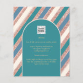 Kleurpalet Teal Champagne Roze Goud Bruiloft (Achterkant)