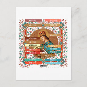 Kleurpalet voor St. Louis IX de Koning (BK 065) P Briefkaart