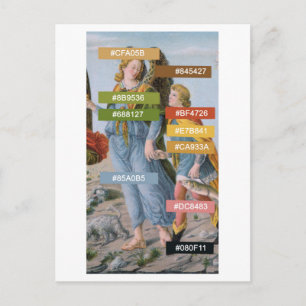 Kleurpalet voor St. Raphael en Tobias (M 017)  Briefkaart