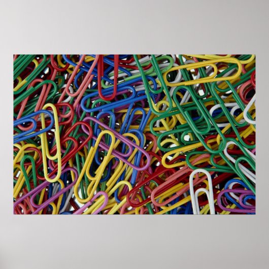 Kleurpapierclips Poster (Voorkant)