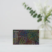 Kleurpapierclips Visitekaartje (Staand voorkant)