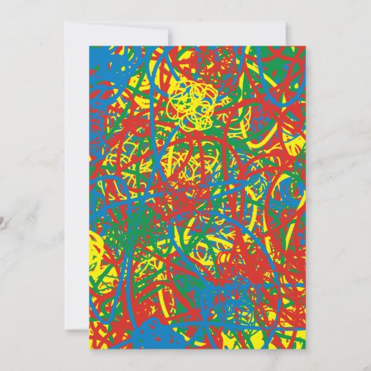 Kleurpartij — Hot Mess Invitation Multicolor Blast (Achterkant)