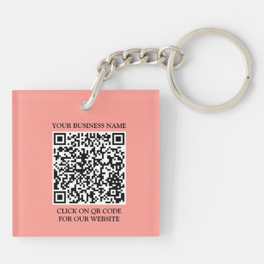 Kleurpasta en QR-code Acryl Sleutelhanger (Achterkant)