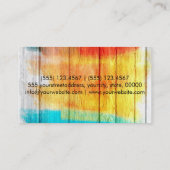 Kleurpasta op hout #4 visitekaartje (Achterkant)