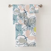 Kleurpasta's Palmbladeren en organische vormen Bad Handdoek (Insitu)