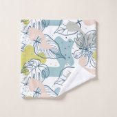 Kleurpasta's Palmbladeren en organische vormen Bad Handdoek (Wasdoekje)