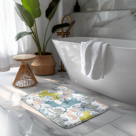 Kleurpasta's Palmbladeren en organische vormen Badmat