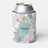 Kleurpasta's Palmbladeren en organische vormen Blikjeskoeler (Blikje Achterkant)