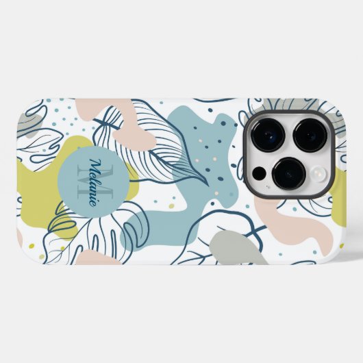 Kleurpasta's Palmbladeren en organische vormen Case-Mate iPhone Case (Achterkant (horizontaal))