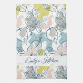 Kleurpasta's Palmbladeren en organische vormen Theedoek (Verticaal)