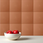 Kleurpastel met platte kleur, verbrand sinaasappel tegeltje<br><div class="desc">Gewoon kleurenpastel verbrand oranje ontwerp.</div>