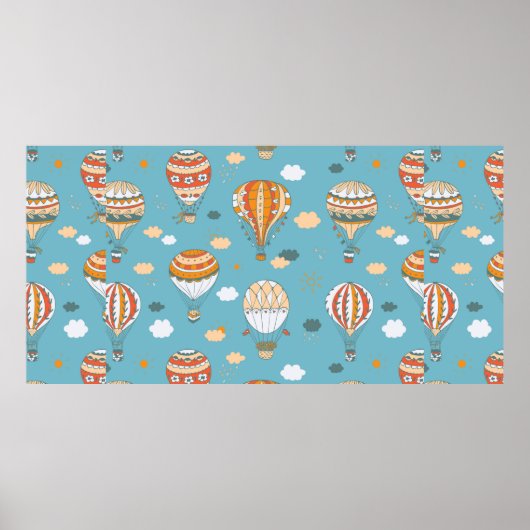 Kleurpatroon ballonnen poster (Voorkant)