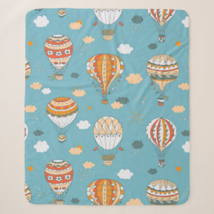 Kleurpatroon ballonnen sherpa deken