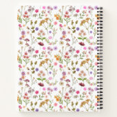 kleurpatroon voor floraalwater - roze, paars, groe notitieboek (Achterkant)