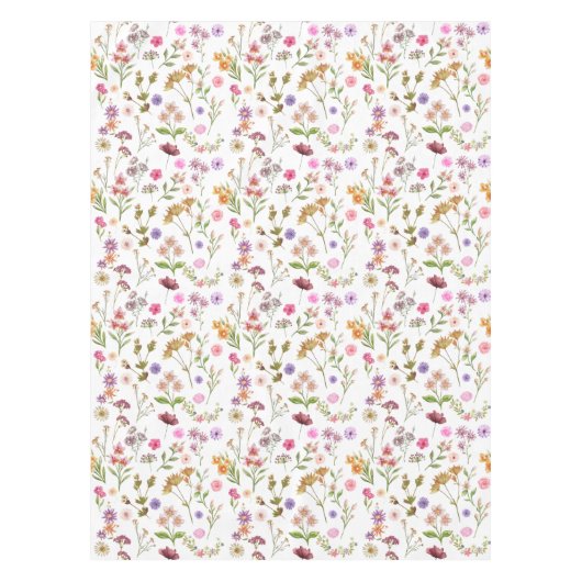 kleurpatroon voor floraalwater - roze, paars, groe tafelkleed (Voorkant)