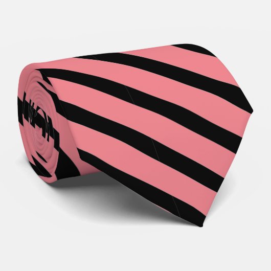 kleurpatroon voor zwart en zalm stropdas (Opgerold)