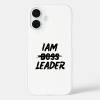 Kleurpersonalisatie hoesje "Iam Leader not boss"
