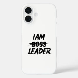 Kleurpersonalisatie hoesje "Iam Leader not boss"