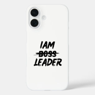 Kleurpersonalisatie hoesje "Iam Leader not boss"