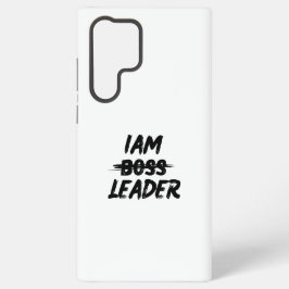 Kleurpersonalisatie hoesje "Iam Leader not boss" Samsung Galaxy Hoesje
