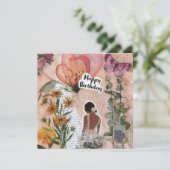 Kleurpervlakkig Wenskaart van de bloem (Staand voorkant)