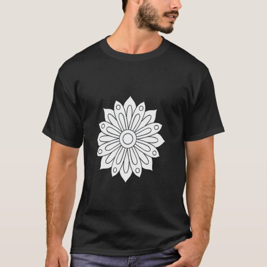 Kleurplaat Bloemen T-shirt (Voorkant)