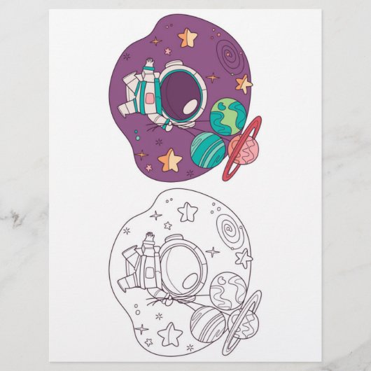 Kleurplaat buitenruimte flyer (Voorkant)