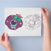 Kleurplaat buitenruimte flyer (Hand)