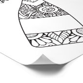 Kleurplaat Champagne Fles Poster (Hoek)