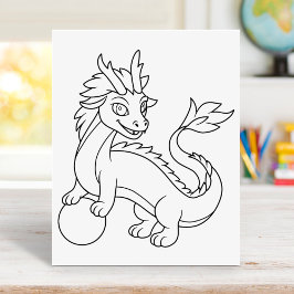 Kleurplaat Chinese Draak Poster