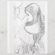 Kleurplaat Cute Bride Girl