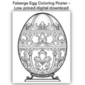 Kleurplaat - Decoratief Ei, kleur je eigen Poster