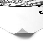 Kleurplaat - Decoratief Ei, kleur je eigen Poster (Hoek)