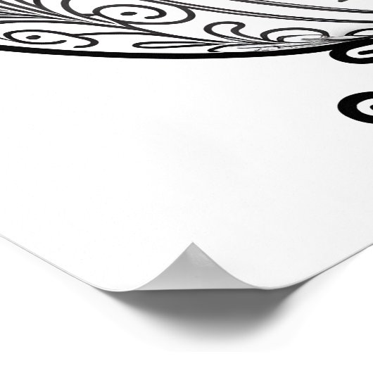 Kleurplaat - Decoratief Ei, kleur je eigen Poster (Hoek)