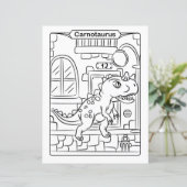 Kleurplaat Dinosaurus - Carnotaurus (Staand voorkant)