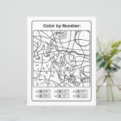 Kleurplaat Dinosaurus op nummer - Twee Dino's (Staand voorkant)