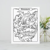 Kleurplaat Dinosaurussen (Staand voorkant)