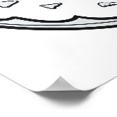 Kleurplaat - Donut!, kleur je eigen kleur Poster (Hoek)