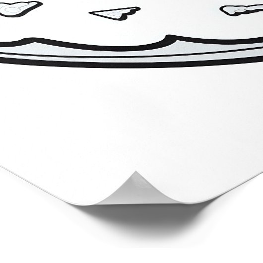 Kleurplaat - Donut!, kleur je eigen kleur Poster (Hoek)