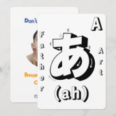 Kleurplaat Flashcards Japans alfabet spel Kaart (Voorkant / Achterkant)