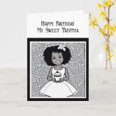 Kleurplaat | Gepersonaliseerde verjaardag van het  Kaart (Gele Bloem)