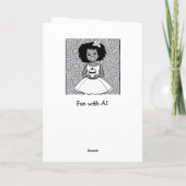 Kleurplaat | Klein Meisje met Cupcake Kaart (Achterkant)