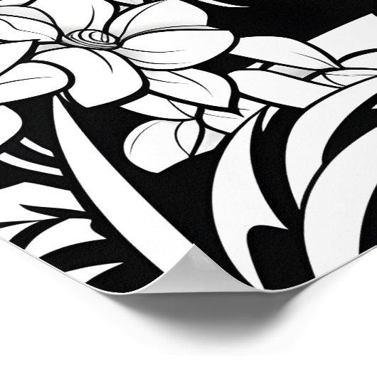 Kleurplaat - Leuke draak, kleur je eigen Poster (Hoek)