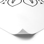Kleurplaat Mandala met blad kroonblaadjes ringen Poster (Hoek)
