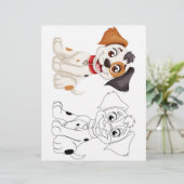 Kleurplaat met een leuk hondje (Staand voorkant)