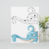 Kleurplaat met een leuke dinosaurus (Staand voorkant)