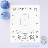 Kleurplaat met geïllustreerde huwelijksactiviteitc flyer (Enkel)