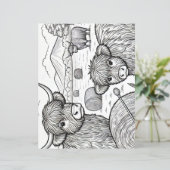 Kleurplaat met Mooie Schotse Hooglanders (Staand voorkant)