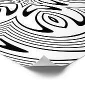 Kleurplaat met vet abstract ster wervelpatroon poster (Hoek)
